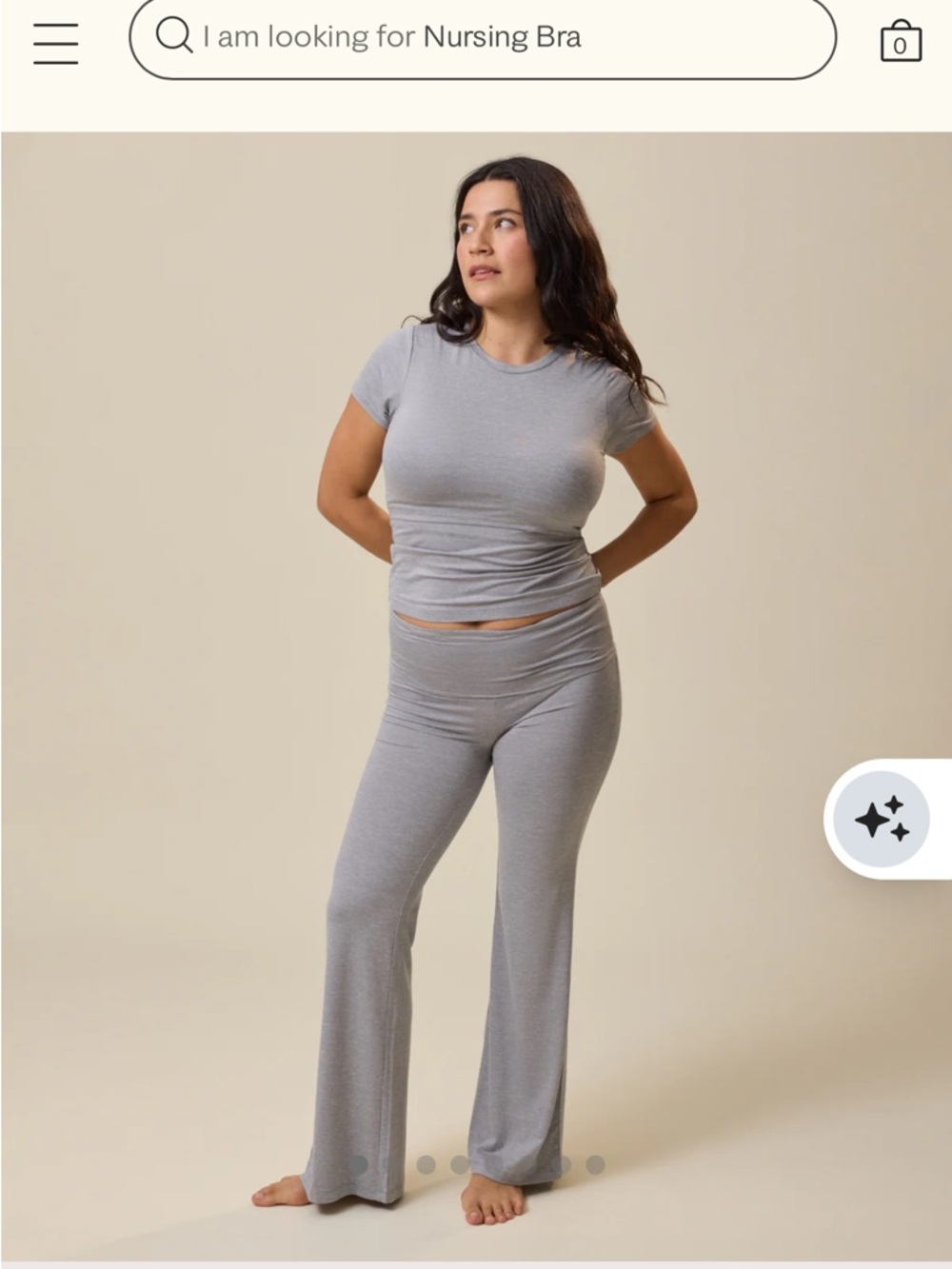 Kindred Bravely Gray The Sunday Maternity & Nursing Pajama Set